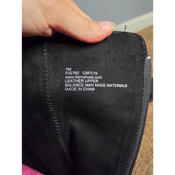 Born fannar suede leather knee high heeled boot riding boots grey 7 - Picture 8 of 9